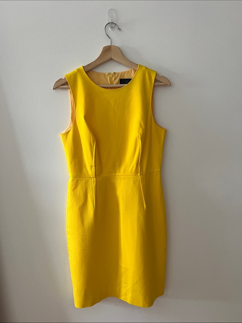 J. Crew Bright Yellow Sleeveless Sheath Dress